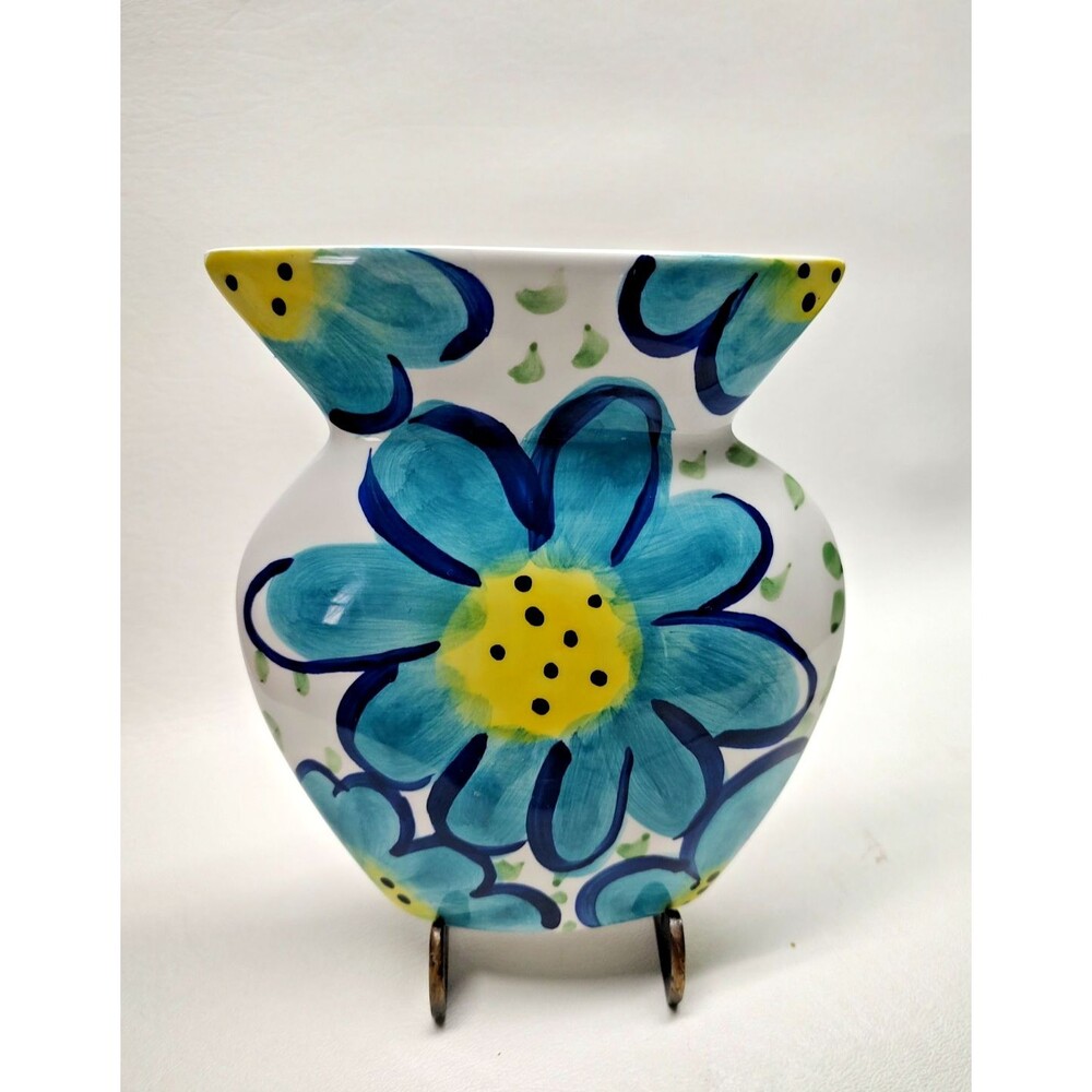 Vintage 2001 Dalton Pottery Wall Pocket Vase Geoff & Jenny Finch 5-3/4" Tall